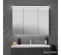 evineo ineo7 armadietto a specchio con illuminazione e 3 ante, BEA015MI, ineo7 [Armadietti a Specchio > Armadietti a Specchio]