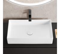 evineo ineo7 lavabo da appoggio La: 60,5 A: 11 P: 37 cm, con superficie facile da pulire, BE0937WM, ineo7 bianco opaco [Lavabi > Lavabi da Appoggio]