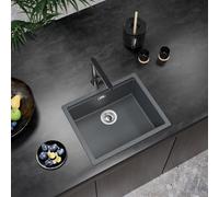 evineo line 150 lavello da cucina La: 55,6 P: 45,6 cm, LAN100LAN, line 150 antracite [Lavelli da Cucina > per Base Sottolavello a partire da 60 cm]