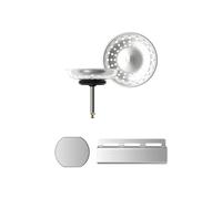 evineo line 950 parti a vista per lavelli a vasca singola, copertura del troppopieno montata in superficie, 477EDM, line 950 acciaio inox [Lavelli da Cucina > Accessori per Lavelli da Cucina]