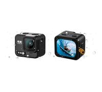 EVIOAUO Action Camera Subacquea Corpo Della Macchina Fotografica Impermeabile 68FT 4K 60FPS EIS 20MP Mini Cube Dimensioni 2.1 "HD LCD Touch Screen Scheda di Memoria 32G Nero