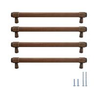 Evionlin 10 pz 19,2 cm Bronzo Cilindrico Lungo Legno di Noce+In Lega di Zinco Cassetto Maniglia Cucina Armadio Porta tira