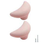 Evionlin 2 pomelli per cassetti in ceramica a forma di luna rosa per armadietti, maniglie per armadietti, simpatiche maniglie per camera da letto, decorazione per la camera dei bambini, pomelli per