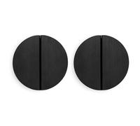 Evionlin Maniglie a semicerchio nere per cassetti, 6,3 cm, 4 pezzi, in ottone spazzolato, a mezza luna, con viti, per credenze da cucina, camera da letto, mobili e ante