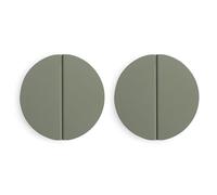 Evionlin Maniglie a semicerchio per cassetti verdi, 6,3 cm, 4 pezzi, in ottone spazzolato, a mezza luna, con viti, per credenze da cucina, camera da letto, mobili e ante