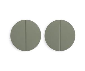 Evionlin Maniglie a semicerchio per cassetti verdi, 6,3 cm, 4 pezzi, in ottone spazzolato, a mezza luna, con viti, per credenze da cucina, camera da letto, mobili e ante