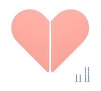 Evionlin Una coppia di maniglie colorate per cassetti per bambini in lega di alluminio a forma di cuore rosa