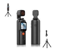 EVISTR Telecamera 4K con zoom 40x, audio/video, indossabile con Wi-Fi, impermeabile IP65, mini action 340 ° di rotazione, per ciclismo, sicurezza, vlogging, sport all'aria aperta