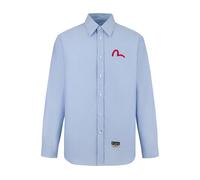 Evisu - Camicia Oxford con stampa gabbiano - - Shirts - Uomo - Blu - L