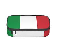 Evius Astuccio colorato a tema oceano, grazioso astuccio per matite con scomparti con cerniera, astuccio estetico, forniture per ufficio, organizer per oggetti di uso quotidiano., Bandiera Italia,