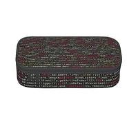 Evius Astuccio con teschio e rosa rossa, grazioso astuccio per matite con scomparti con cerniera, astuccio estetico, forniture per ufficio, organizer per oggetti quotidiani., Codice di programmazione