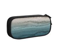 Evius Astuccio divertente con rose rosse, astuccio con scomparti con cerniera, astuccio estetico per cancelleria da ufficio (3 colori nero/blu/rosa)., All'interno delle Maree, Taglia unica, Organizer