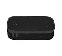 Evius Astuccio per matite con stampa di zampe di cane, grazioso astuccio con scomparti con cerniera, astuccio estetico, forniture per ufficio, organizer per oggetti di uso quotidiano., Glitter nero.,