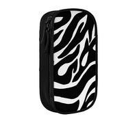 Evius Beaver - Astuccio portamatite con scomparti con cerniera, per matite e articoli da ufficio, 3 colori nero/blu/rosa), Stampa zebrata., Taglia unica, Organizer per borse