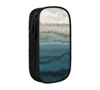 Evius Corgi, astuccio con fiori e fiori primaverili, grazioso astuccio con scomparti con cerniera, astuccio estetico per cancelleria da ufficio (3 colori nero/blu/rosa)., All'interno delle Maree,