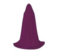 EVIUS Mantello con cappuccio per Halloween, lunghezza pavimento, Morning Glory, viola, con stampa, per adolescenti