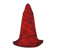 EVIUS Mantello con cappuccio per Halloween lungo fino al pavimento, rosa rappresenta amore stampa mantello con cappuccio per adolescenti