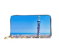 EVIUS Portafoglio unisex con scritta "Island in the Middle of The Sea", portafoglio per carte di credito, portafoglio da viaggio personalizzato, elegante con cerniera in metallo, portamonete in pelle