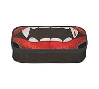 Evius Vampires Mouth1 - Astuccio carino con scomparti con cerniera, astuccio estetico, forniture per ufficio, organizer per oggetti di uso quotidiano., Bocca dei vampiri 1, Taglia unica, Organizer per