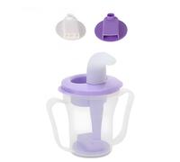 EVIYI - Tazza anti-soffocamento con flusso regolato, previene il soffocamento e la disfagia regolando la tazza per deglutizione e disturbi dei dispositivi di assistenza (viola-A)