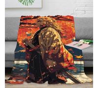 EVMILA Demon Slayer Stampa 3D Uccisore di demoni Tiro Bambini Coperta Peluche Coperta Da Viaggio Leggera Microfibra Morbida E Accogliente Per Divano Letto E Divano Per Adulti 60x80inch(150x200cm)