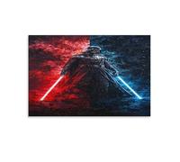 EVMILA Guerre stellari Pittura Ad Olio Su Tela,3D La Pittura Di,Moderno Originale Astratto Home Darth Vader Wall Art Decor E Per Soggiorno Ingresso Camera Da Letto 20x30inch(50x75cm)