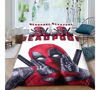 EVMILA Piscina morta Deadpool 3 Pezzi 3D Stampa Digitale Copripiumino Set Copripiumino Set Di Biancheria Da Letto Con Cerniera E Federe Microfibra Morbido Per Bambini Double(200x200cm)