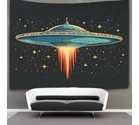 EVMILA Tappezzeria Murale 3D UFO Decorazione Casa Poster Arte Arazzo Morbido Poliestere Per Soggiorno Camera Dormitorio Decor 180cmx230cm