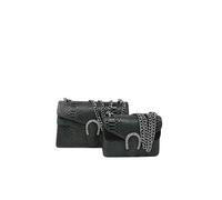 EVO DESIGN Borse Donna in Vera Pelle, Utilizzabile Sia a Spalla che Cross Body, Made in Italy (NERO, LARGE)
