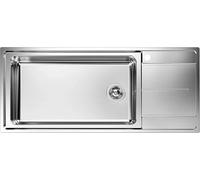 Evo - Lavello cucina 1 vasca, con gocciolatoio dx, inox
