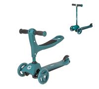 Evo Monopattino da crociera EVO 3-IN-1 | Altezza della maniglia regolabile | Design intercambiabile a 3 fasi | Scooter seduto in scooter a spinta a 2 ruote | Primo monopattino ideale per bambini da