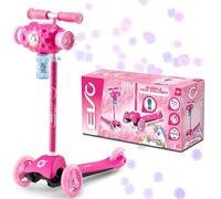 EVO Monopattino Regolabile a Tre Ruote per Bambini Bubblz Mini Cruiser Rosa con Bolle di Sapone