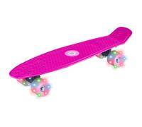 EVO Penny Board illuminato, skateboard per principianti o professionisti, con ruote illuminate per bambini e adolescenti, tavola completa Mini Cruiser, adatto a tutti i 3 anni in su, colore: rosa