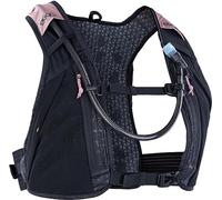 EVOC HYDRO PRO 6 + HYDRATION BLADDER 1,5 (2 scomparti per alimenti e tasche con cerniera, clip magnetica per tubo di idratazione, inclusa vescica di idratazione da 1,5 l), Dusty Pink - Nero