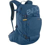 Evoc LINE PRO 30 Touring Backpack (protezione LITESHIELD PLUS, abbraccio del corpo, supporto per sci, supporto per snowboard, tasca per bottiglia d'acqua, tasca per valanghe), blu denim