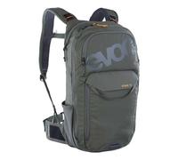 EVOC STAGE 12, Zaino (spallacci regolabili con BRACE LINK, AIR FLOW CONTACT SYSTEM, scomparto per attrezzi e cinghie di compressione, Taglia unica), Oliva scuro