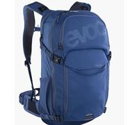 EVOC STAGE 18, Zaino (spallacci regolabili con BRACE LINK, AIR FLOW CONTACT SYSTEM, incl. scomparto per vescica d'idratazione, scomparto per attrezzi e cinghie di compressione, Taglia unica), Denim