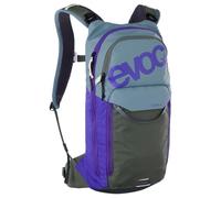 EVOC STAGE 6 + HYDRATION BLADDER 2, zaino (spallacci regolabili, AIR FLOW CONTACT SYSTEM, zaino con sacca idrica da 2 l e scomparto per attrezzi), acciaio - viola - oliva scuro