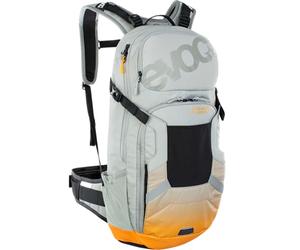 EVOC Zaino e-bike FR ENDURO E-RIDE 16, zaino per bici (scomparto imbottito per batteria di ricambio, SISTEMA DI FISSAGGIO CINTURA, TASCA PER DISPLAY DI CONTROLLO), grigio pietra/arancio chiaro