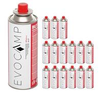 EVOCAMP 16x bombole di gas butano 227g per fornello da campeggio, riscaldatore a gas, bruciatore di erbacce, bombolette di gas campeggio tipo MSF-1a, cartucce di gas campeggio a pressione universale