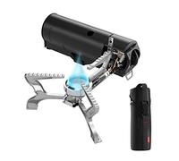 EVOCAMP Fornellino a gas da campeggio compatibile con cartucce di gas 227g fornello a gas da campeggio pieghevole con borsa per il trasporto fornello a gas da campeggio pieghevole stufa da campeggio