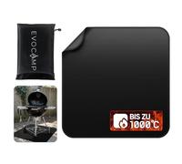 EVOCAMP Tappetino ignifugo, 100 x 100 cm, a 3 strati, in fibra di vetro con rivestimento in silicone, resistente al calore fino a 1000 °C, per cucina, officina, ufficio e campeggio