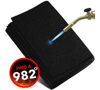 EVOCAMP Tappetino ignifugo, resistente al calore fino a 982 °C, tappetino per saldatura come tappetino ignifugo per una sicurezza antincendio, ideale come tappetino ignifugo (45 cm x 60 cm)