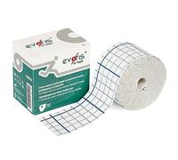 Evofis Fix Tape: Nastro salvapelle sportivo in TNT ipoallergenico e traspirante. 2 Rotoli da 5cm x 10m bianco. Anche per proteggere la pelle nel bendaggio funzionale o fissaggio medicazioni e cateteri