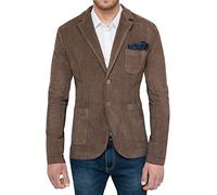 Evoga Giacca Uomo Velluto a Coste Casual Slim Fit Cappotto Bolero Invernale (IT, Testo, XL, Regular, Regular, Marrone Moro)