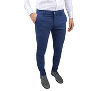 Evoga Pantaloni Uomo Invernali Slim Fit Casual Eleganti in Cotone (58, Blu Tampone)