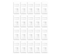 Evoges Modulo Ethernet CAT6A UTP RJ45, confezione da 20 - bianco 25 x 50 mm, uscita dati, non schermato, senza attrezzi IDC Punch Down - ideale per cavi strutturati, piastre a muro e frontalino