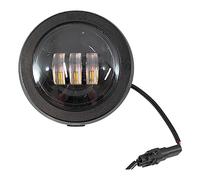 Fanale Completo Anteriore Senza Angel Eyes Fondo Nero Iron led EVOK Vespa HP FL