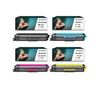 EVOKE 4x Toner per stampante Brother TN-247 | Set CMYK TN247 Compatibile con: DCP-L3510CDW DCP-L3550CDW HL Kit di colori