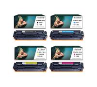 EVOKE 4x Toner per stampante HP 201X CF400X - CF403X | Canon CRG-045 Set CMYK Compatibile con: M252dw M274 Kit di colori